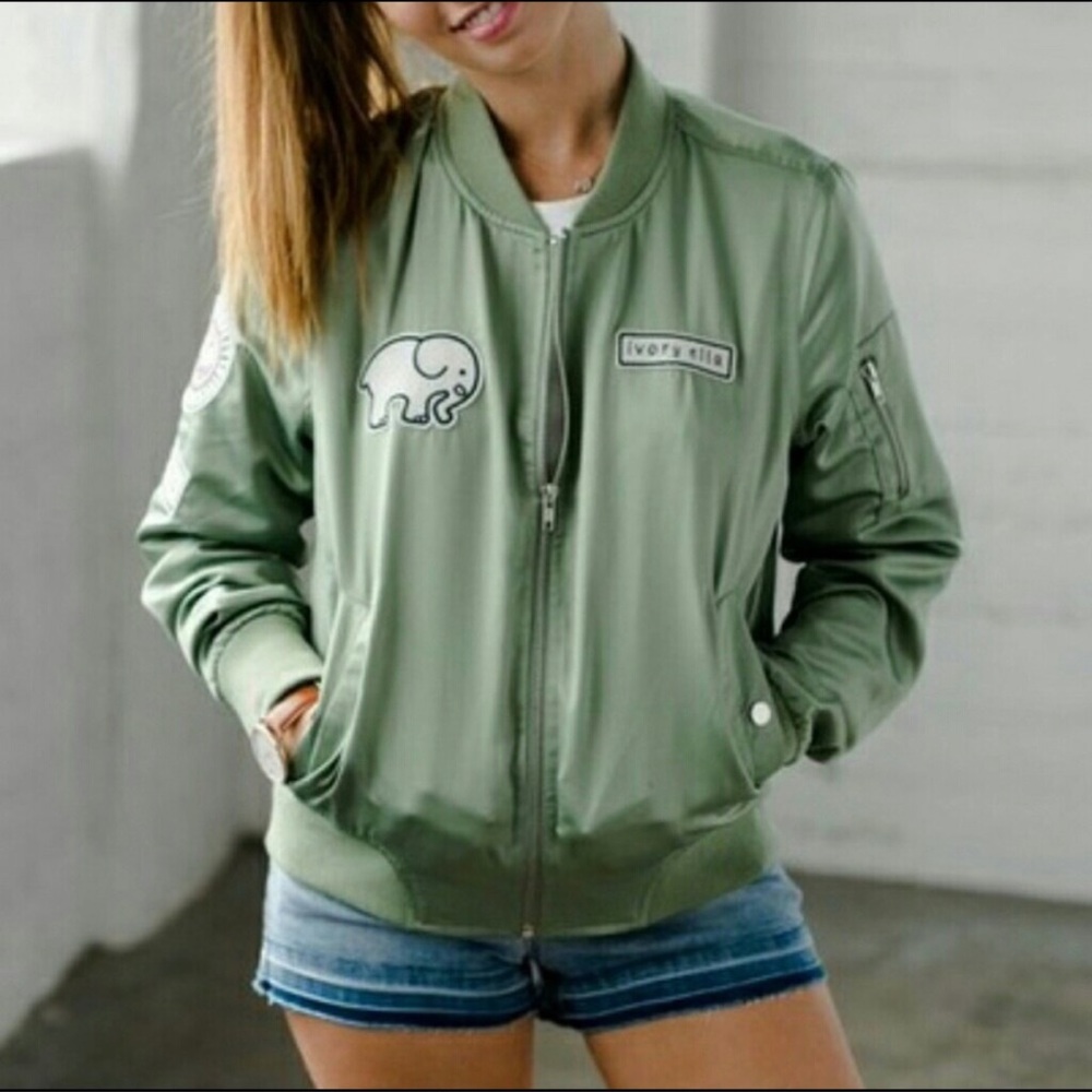 Ivory Ella bomber jacket
